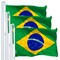Brazil Brazilian Flag 3x5 Ft 3-Pack 150D Printed Polyester By G128
